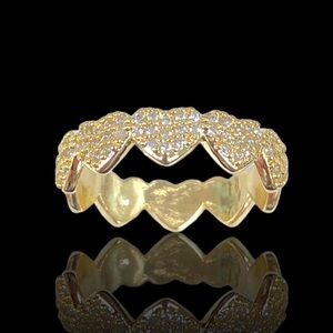 18k GOLD FILLED ETERNAL FOREVER HEART RING size 6 or size 7